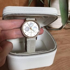 Skagen Watch & Pottery Barn Travel Case